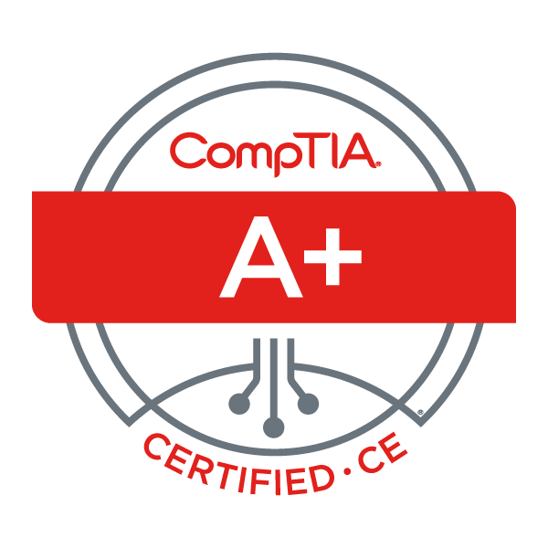 graphic of certification badge for comptia A+