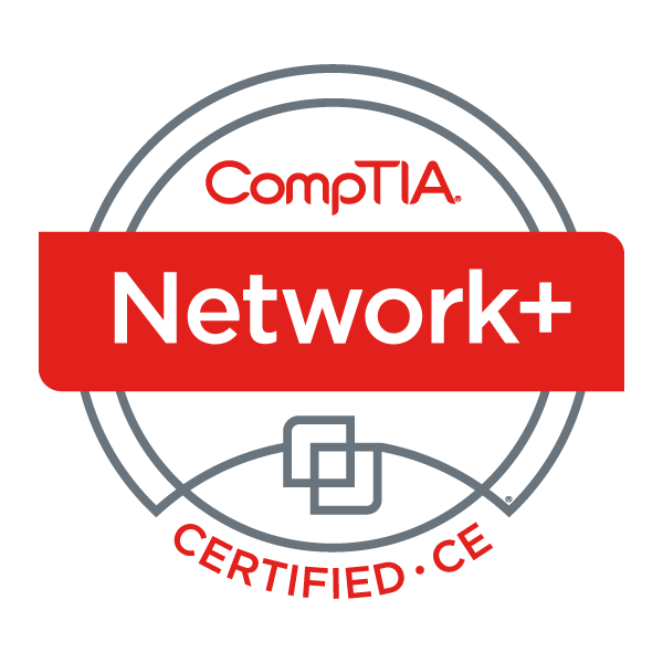 graphic of certification badge for comptia network+